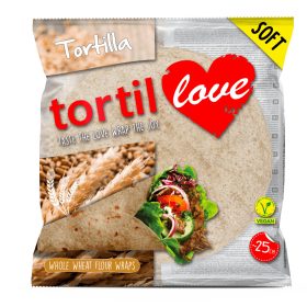 Tortillove tortilla lap, wrap teljes kiőrlésű 240g